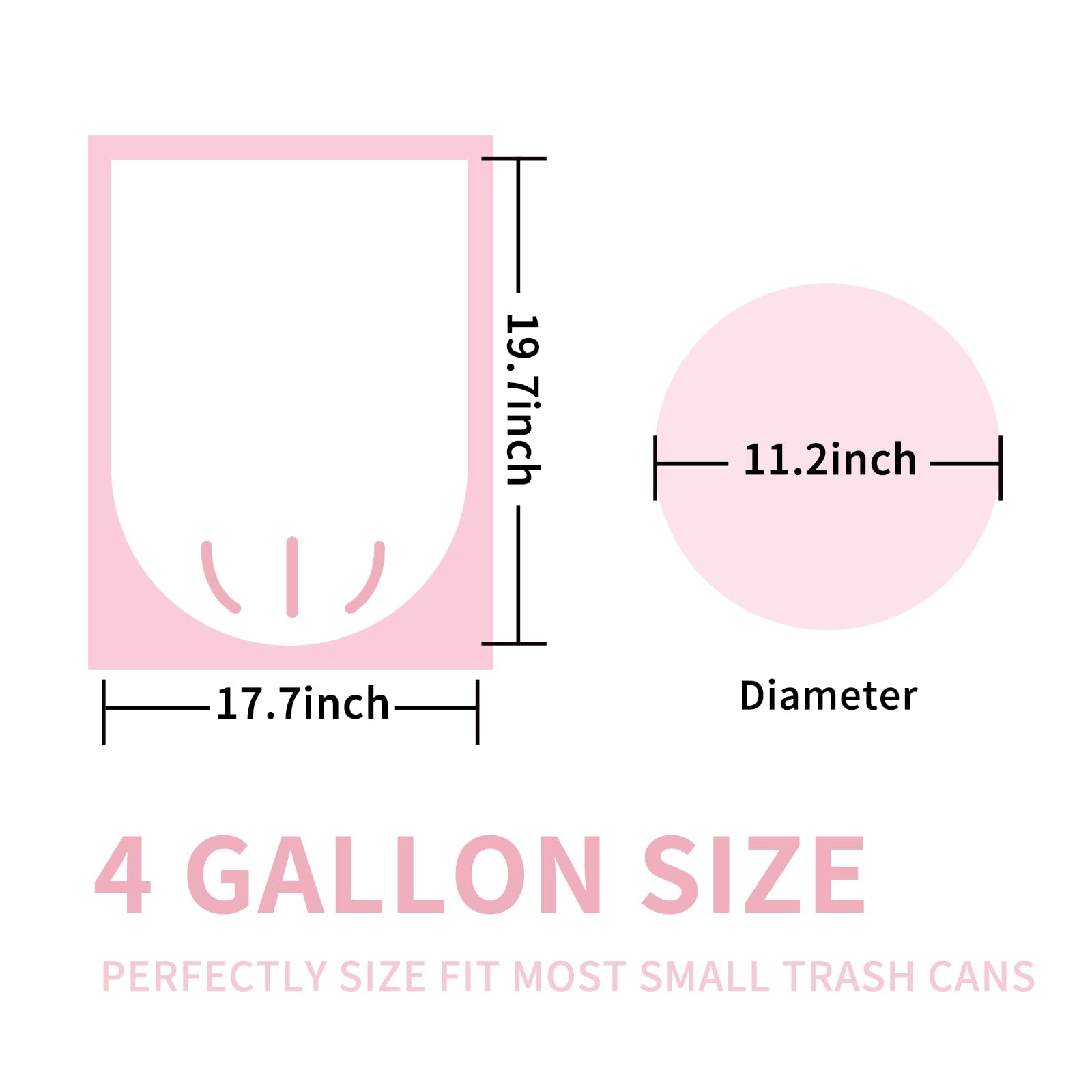 4 Gallon Trash Bags - Heavy Duty Tall Kitchen Garbage Bags, Extra Strong Leak Proof Liners for Bathroom, Bedroom, Office | Perfect for Waste Disposal, Cleaning & Organizing Spaces