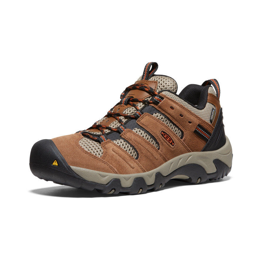 Men's Waterproof Hiking Shoes - Lightweight Trail Running Shoes for Outdoor Adventures | Bison/Fossil Orange | Perfect for Hiking, Camping & Mountain Climbing