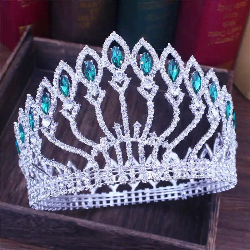 Crystal Queen Wedding Tiara Crown - Baroque Bridal Headpiece for Women | Elegant Bride Hair Jewelry Accessories for Weddings, Pageants & Special Occasions