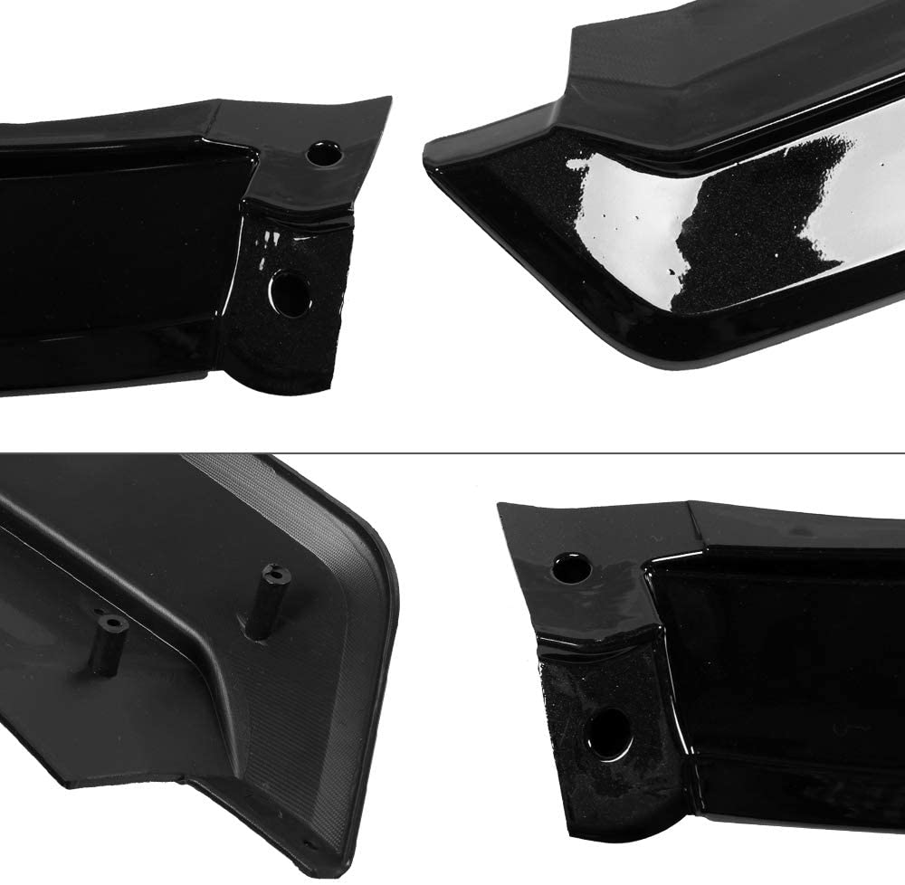 2019-2021 Honda Civic Sedan Front Bumper Lip Spoiler - IK Style 3-Piece Gloss Black/Carbon Fiber Design - Enhances Aerodynamics & Sporty Look for Daily Driving & Car Shows