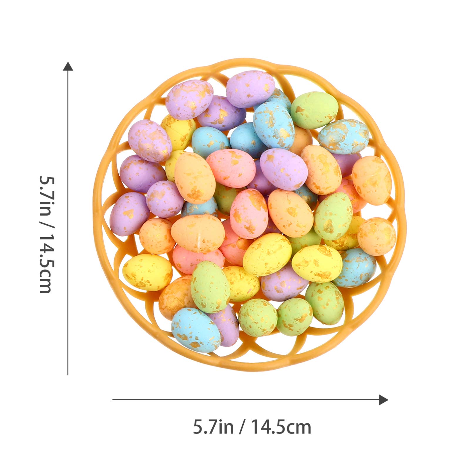 100PCS Artificial Foam Easter Eggs - DIY Bird Nest Simulation Eggs for Easter Decorations, Party Favors, and Spring Crafts - Includes 2 Decorative Plates