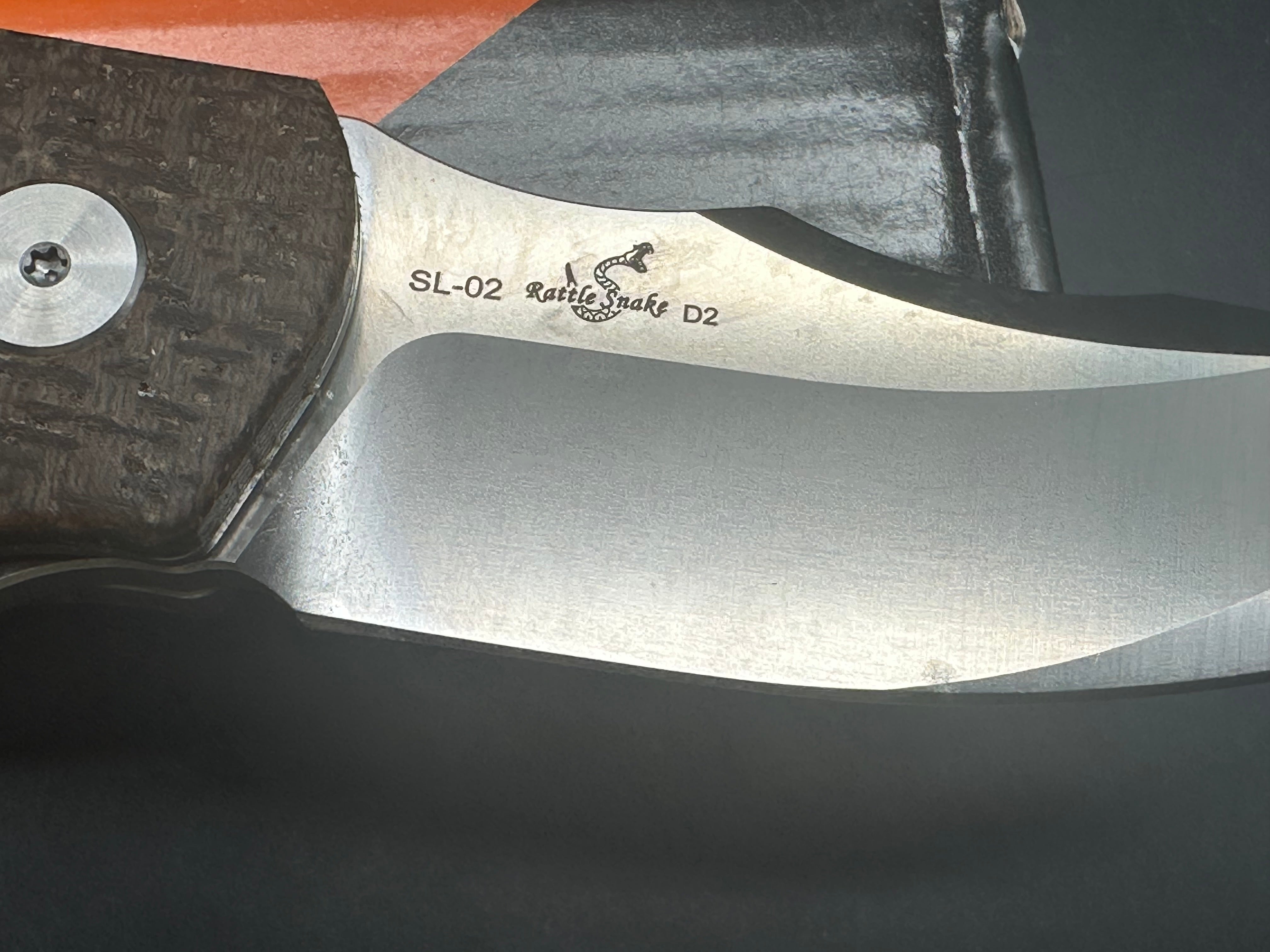 SIXLEAF SL 02 Folding Knife - D2 Steel Plain Edge with Brown Linen Micarta Handle | EDC, Camping, Outdoor Survival & Everyday Carry Tool