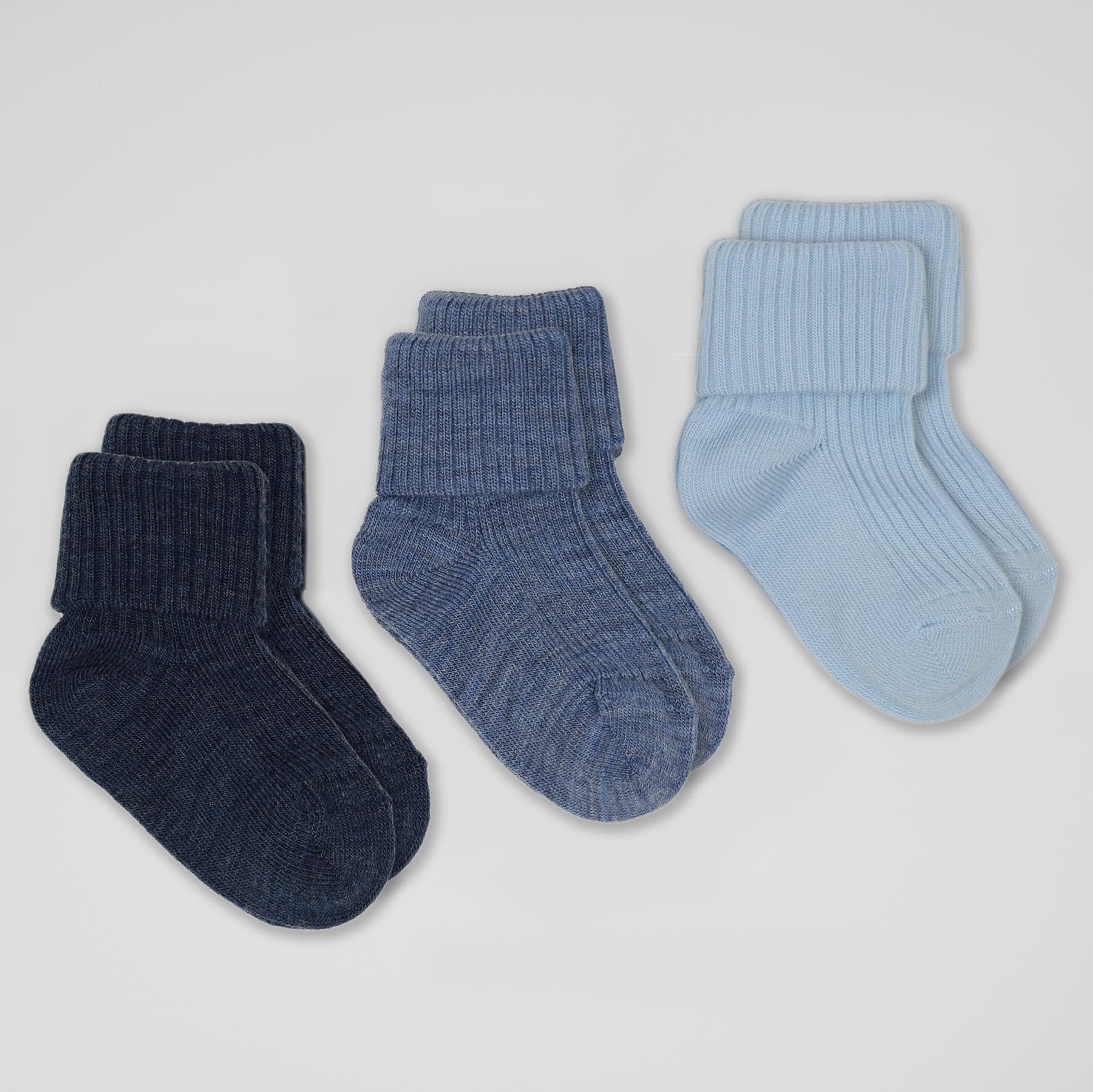 Woolino Washable Merino Wool Baby Socks for Newborn to 8 Years - Soft & Breathable Infant Toddler Kids Socks (Pack of 3) - Perfect for Playtime, Nursery & Cold Weather Comfort