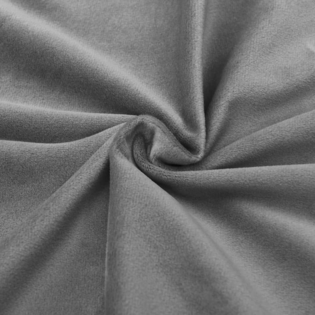 Blackout Curtains with Rings - 2 Pack Room Darkening Velvet Curtains 37x63 Inches in Gray for Bedroom | Thermal Insulated Light Blocking Drapes for Better Sleep & Home Theater Experience