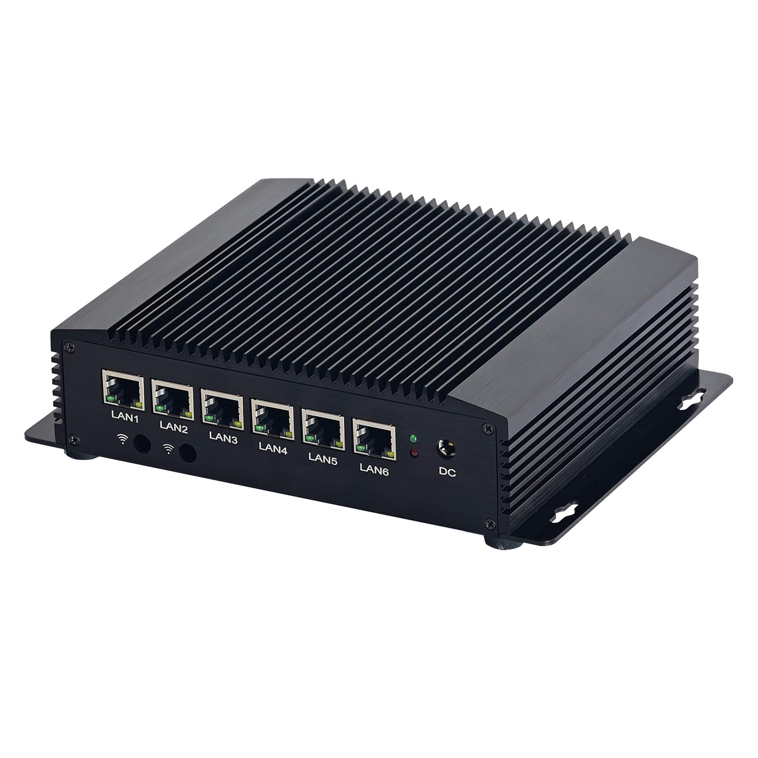 HUNSN RM02k Firewall Micro Appliance - Intel Celeron 5205U, 8GB DDR4 RAM, 64GB SSD, 6x 2.5GbE I225-V Ports | Supports pfSense, MikroTik, OPNsense, Untangle & VPN Router | AES-NI Encryption, HDMI & SIM Slot | Ideal for Home Network Security, Small Business Firewall & VPN Server