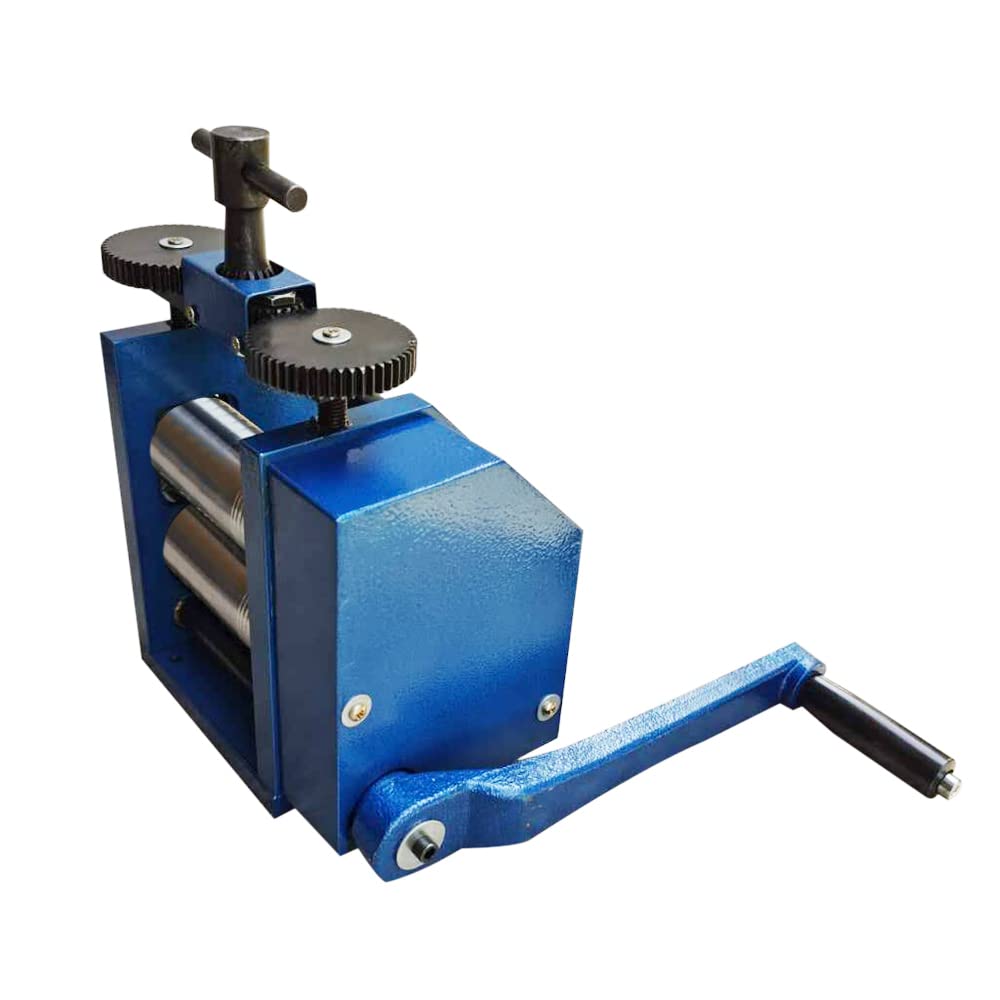 Eapmic 75mm Manual Jewelry Rolling Mill Machine - DIY Metal Wire Flat Pressing Tool for Jewelry Making, Goldsmithing & Metalworking | Perfect for Rings, Bracelets & Pendants Crafting
