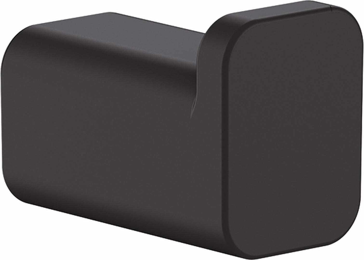 Hansgrohe AddStoris Robe Hook in Matte Black (41742670) - Premium Bathroom Organizer for Towels & Robes, Perfect for Modern Homes & Spas