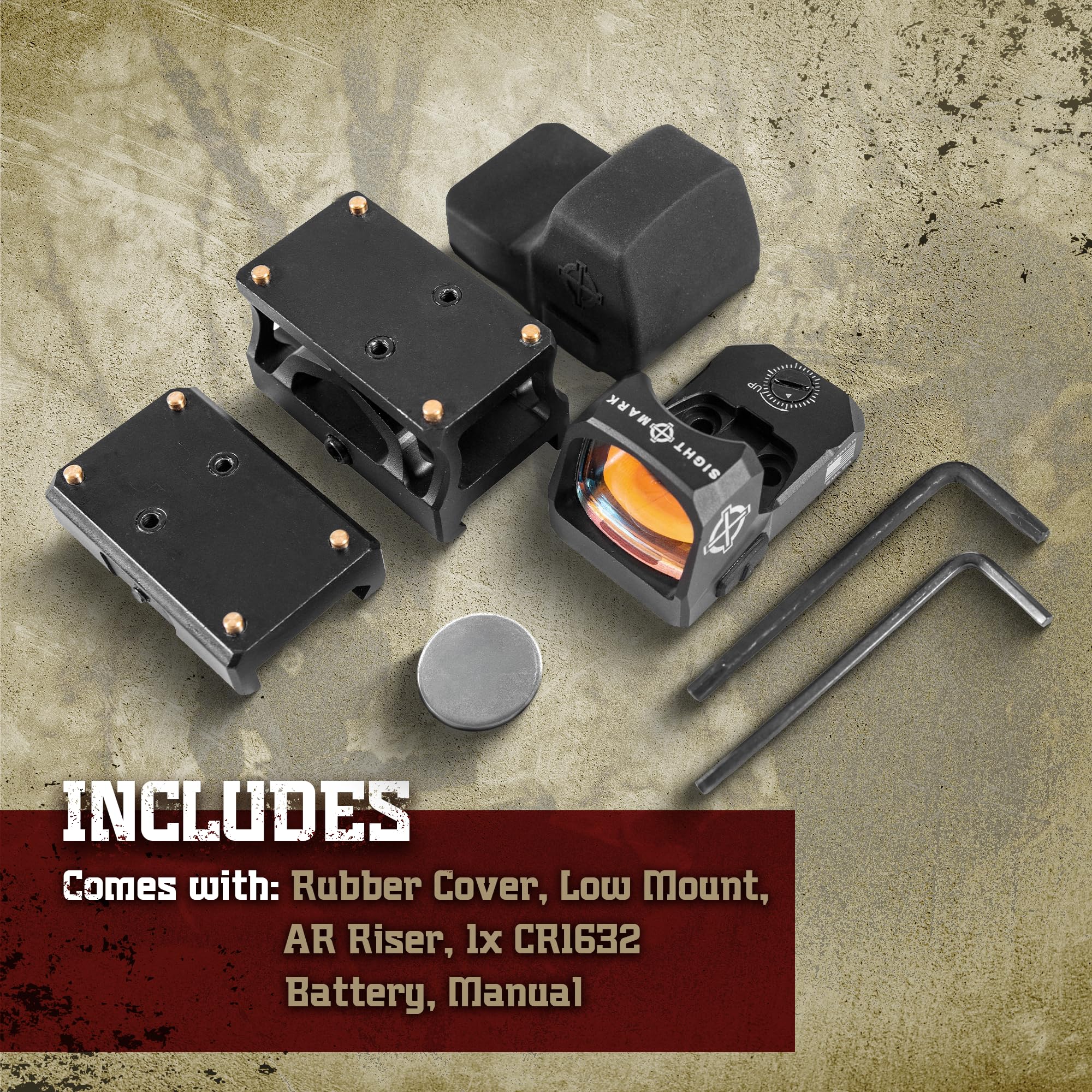 Sightmark Mini Shot A-Spec Reflex Sight - Red Dot Scope for Pistols & Rifles | Quick Target Acquisition | Hunting, Shooting Range & Home Defense Use