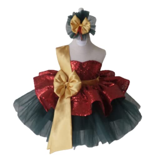 Elegant Floral Toddler Pageant Dress - Sleeveless Holiday Gown for Baby Girls | Christmas, Birthday & Wedding Outfit | Tutu Maxi Dress for Special Occasions