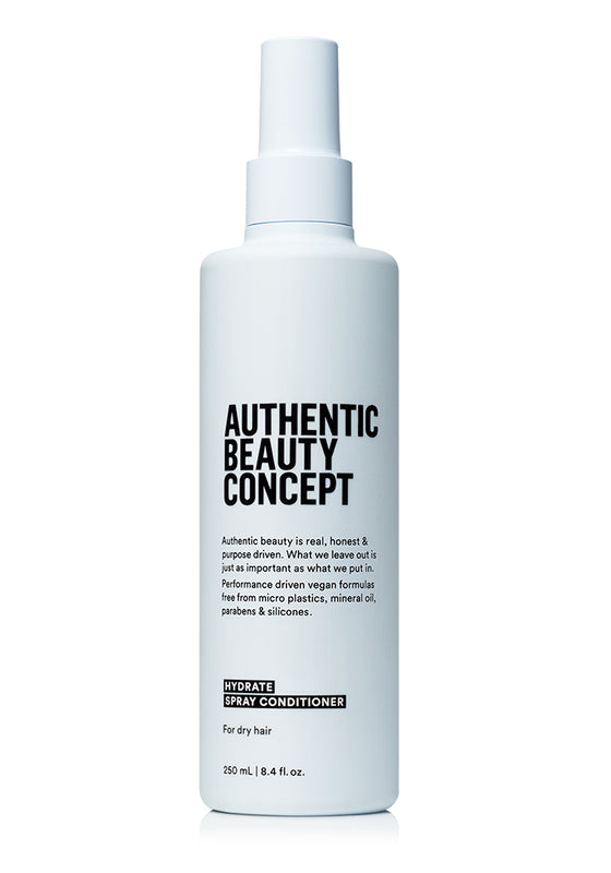 Authentic Beauty Concept Hydrate Spray Conditioner 8.4 oz - Leave-In Moisturizing Hair Treatment for Dry, Damaged Hair - Perfect for Daily Use, Salon Styling & Travel