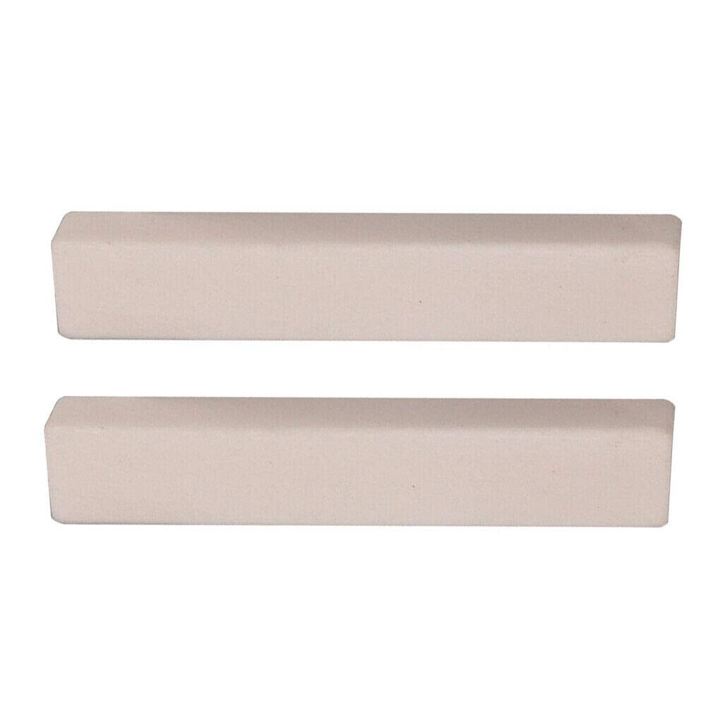 2-Pack Blank Bridge Bone Guitar Nuts for Classical & Acoustic Guitars - Premium Bass Accessories for Guitar Repair & Maintenance - Perfect for Luthiers & DIY Musicians