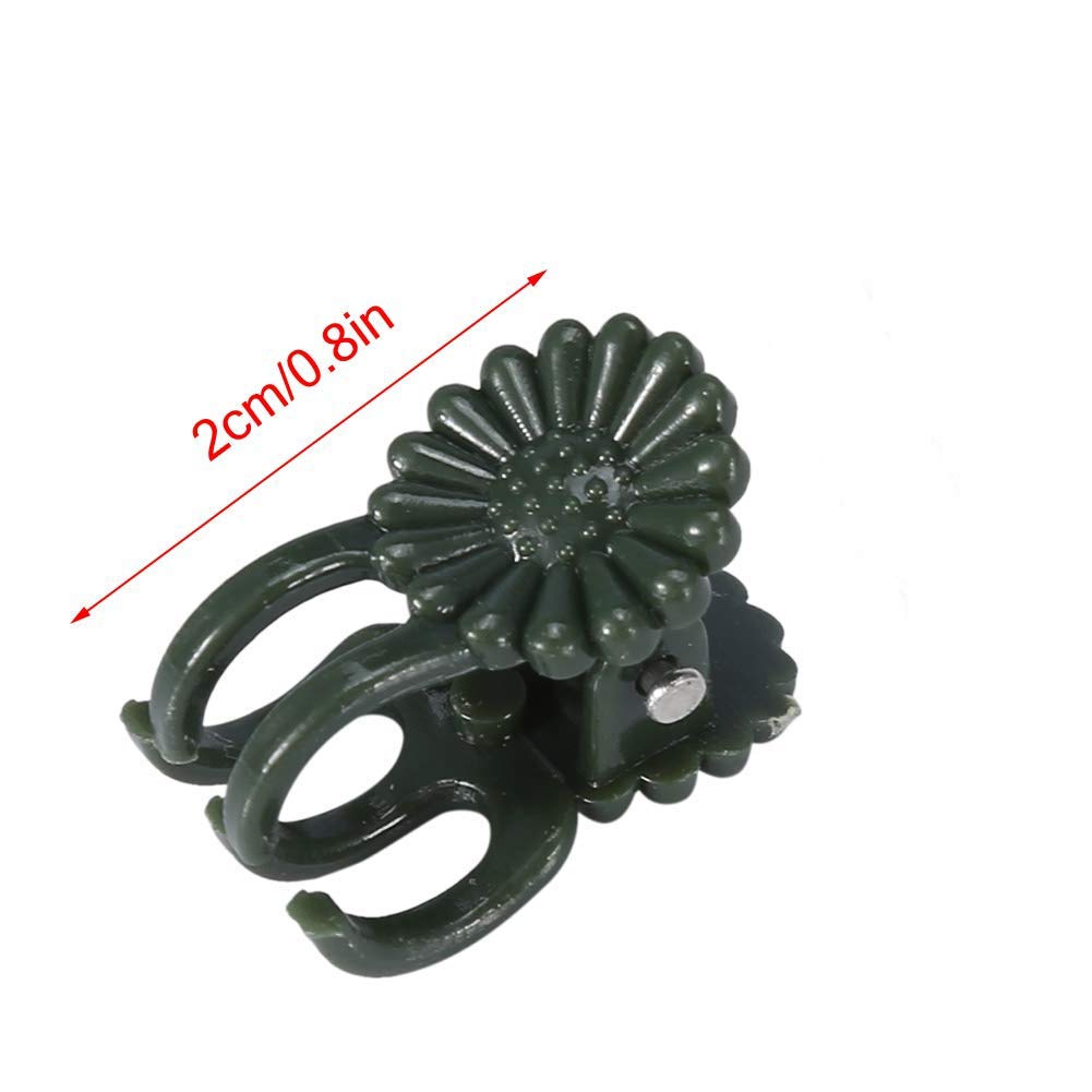 100Pcs Dark Green Orchid Clips - Mini Plastic Plant Support Clips for Stems, Vines & Stalks - Garden Flower Plant Clips to Help Plants Grow Upright - Perfect for Orchids, Tomatoes, and Climbing Plants in Home Gardens & Greenhouses