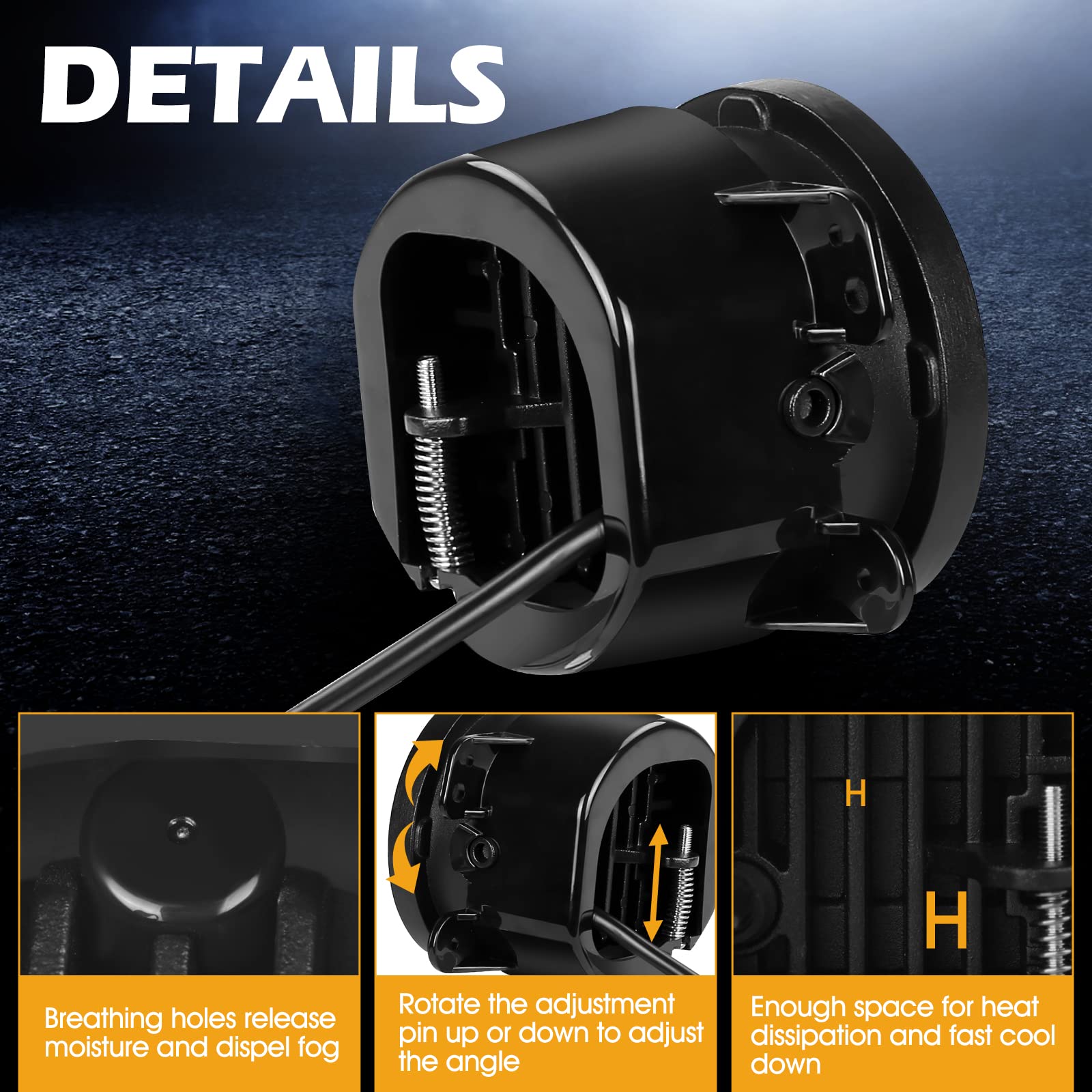 4Inch LED Fog Lights for 2007-2024 Jeep Wrangler JK JKU JLU - 30W White Round Off-Road Driving Lights - Front Bumper Fog Lamps (2PCS) - Perfect for Night Driving & Off-Road Adventures