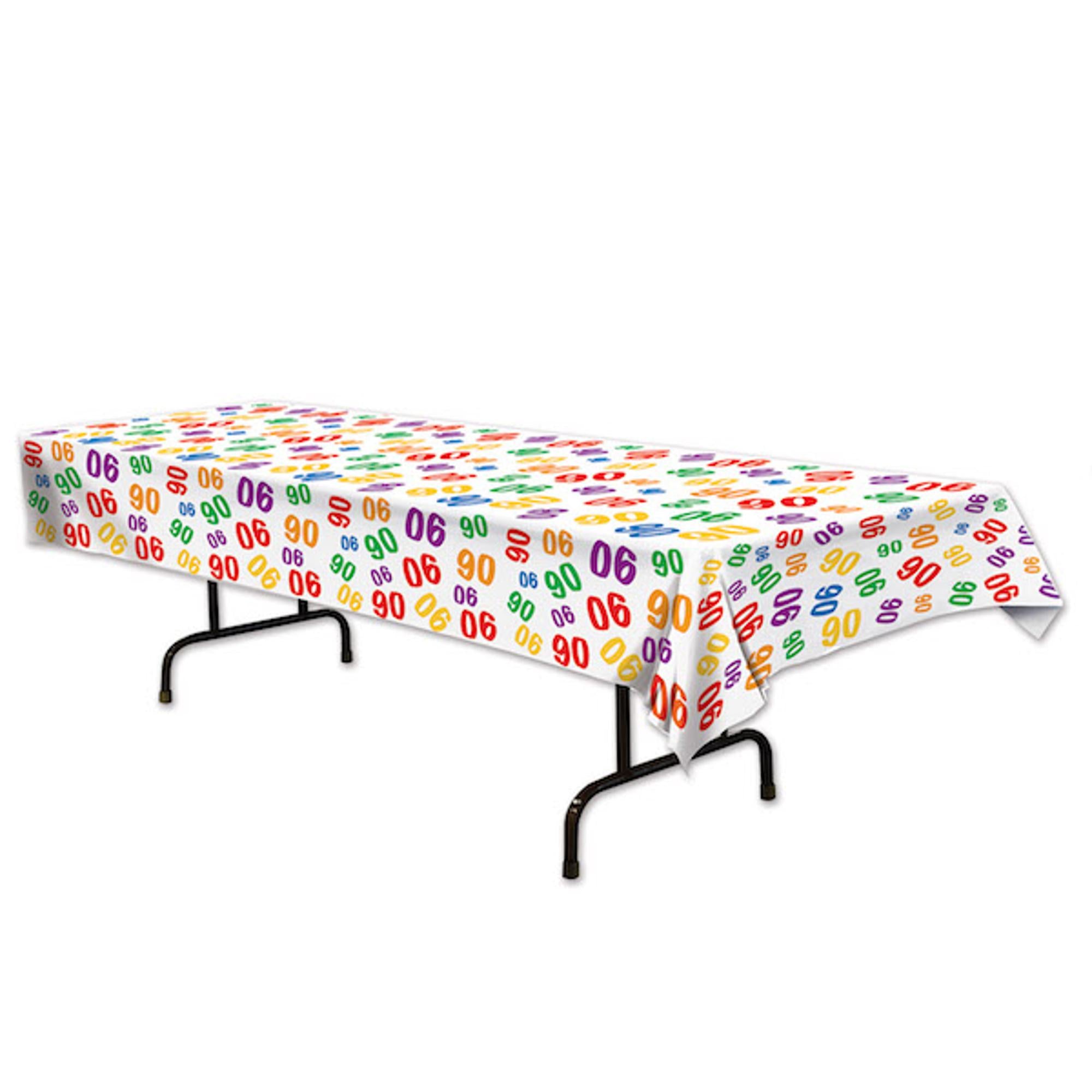 Premium 90-Inch Plastic Table Cover - Durable & Waterproof Disposable Tablecloth for Parties, Picnics & Events (1-Pack) - Perfect for Indoor & Outdoor Dining, BBQs, and Holiday Gatherings