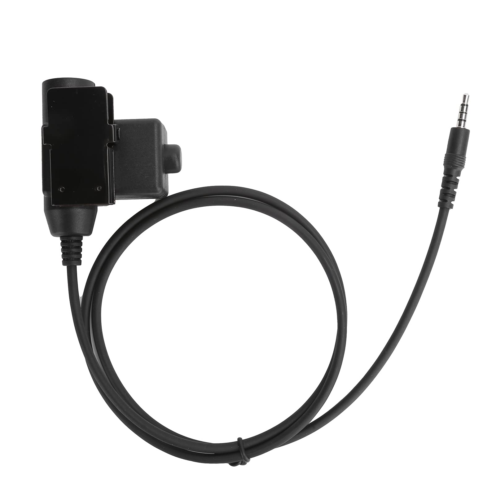 AMONIDA PTT Plug Adapter - Durable U94 Headset Adapter 3.3ft Cable for HTC Phones - Military, Gaming & Communication Use