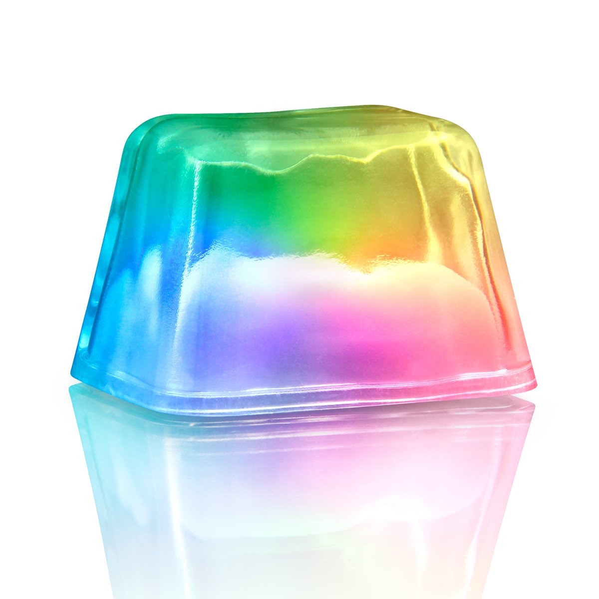 Multicolored LED Light Up Ice Cubes - 12 Pack Glow in The Dark Reusable Ice Cubes for Drinks, Cocktails & Parties - Cool & Fun Bar Accessories for Halloween, Christmas & Nightclubs
