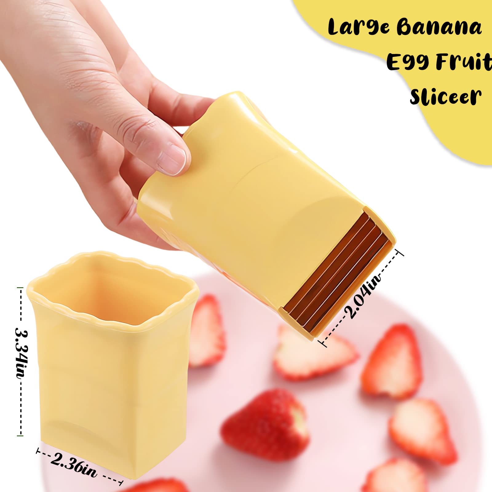 2-Pack Multi-Purpose Kitchen Slicer Set - Egg, Banana & Strawberry Cutter for Quick Fruit & Vegetable Salad Prep | Creative Kitchen Gadget for Smoothies, Fruit Platters & Healthy Snacks | COKSDUPID