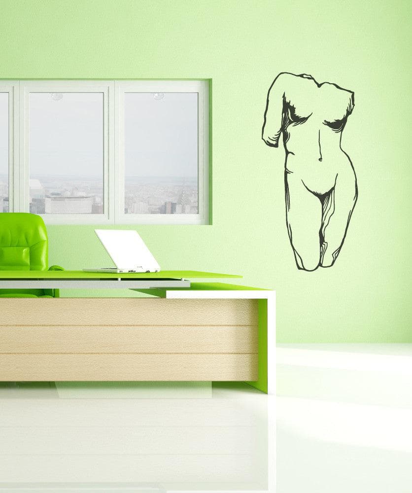 Female Greek Statue Vinyl Wall Decal Sticker - Elegant Home & Office Art Decor for Living Room, Bedroom, or Study Space | #OS_MB535
