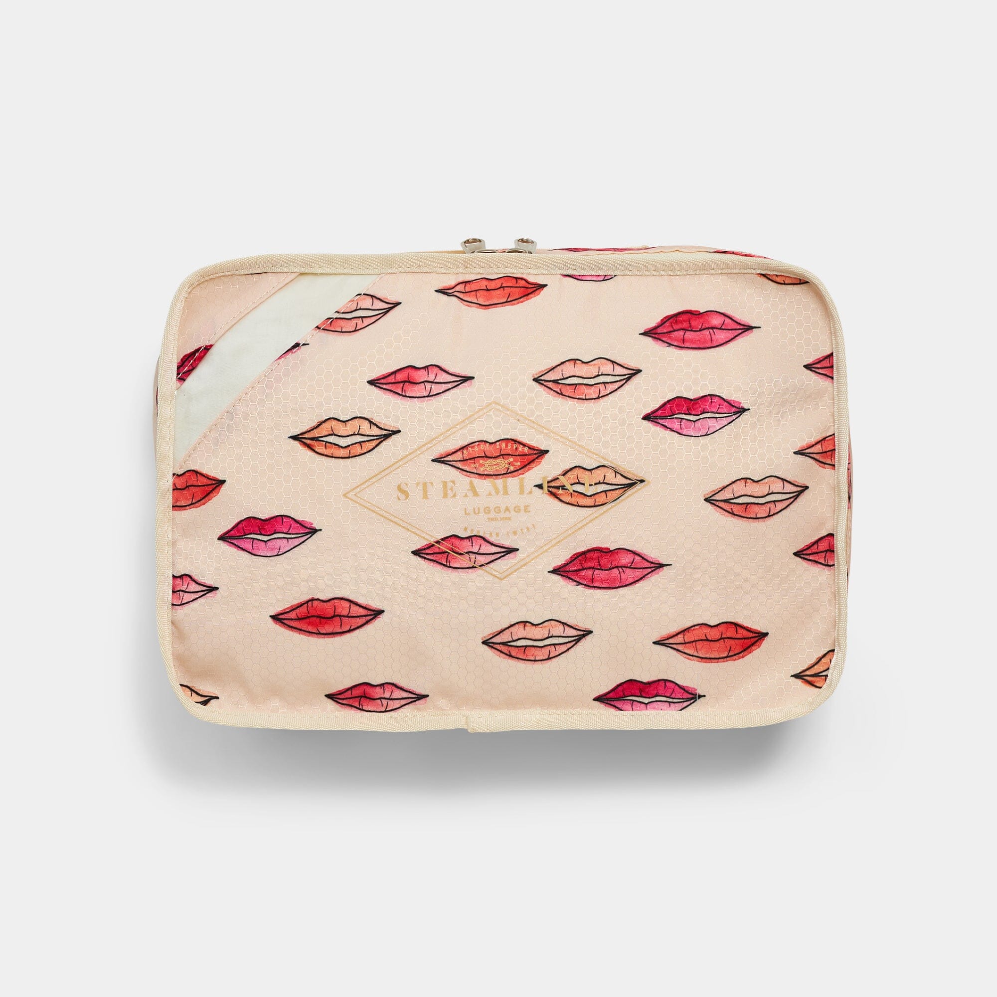 Lip Print Packing Cube Set - 3-Piece Travel Organizer for Luggage & Suitcases | Perfect for Vacations, Business Trips & Weekend Getaways