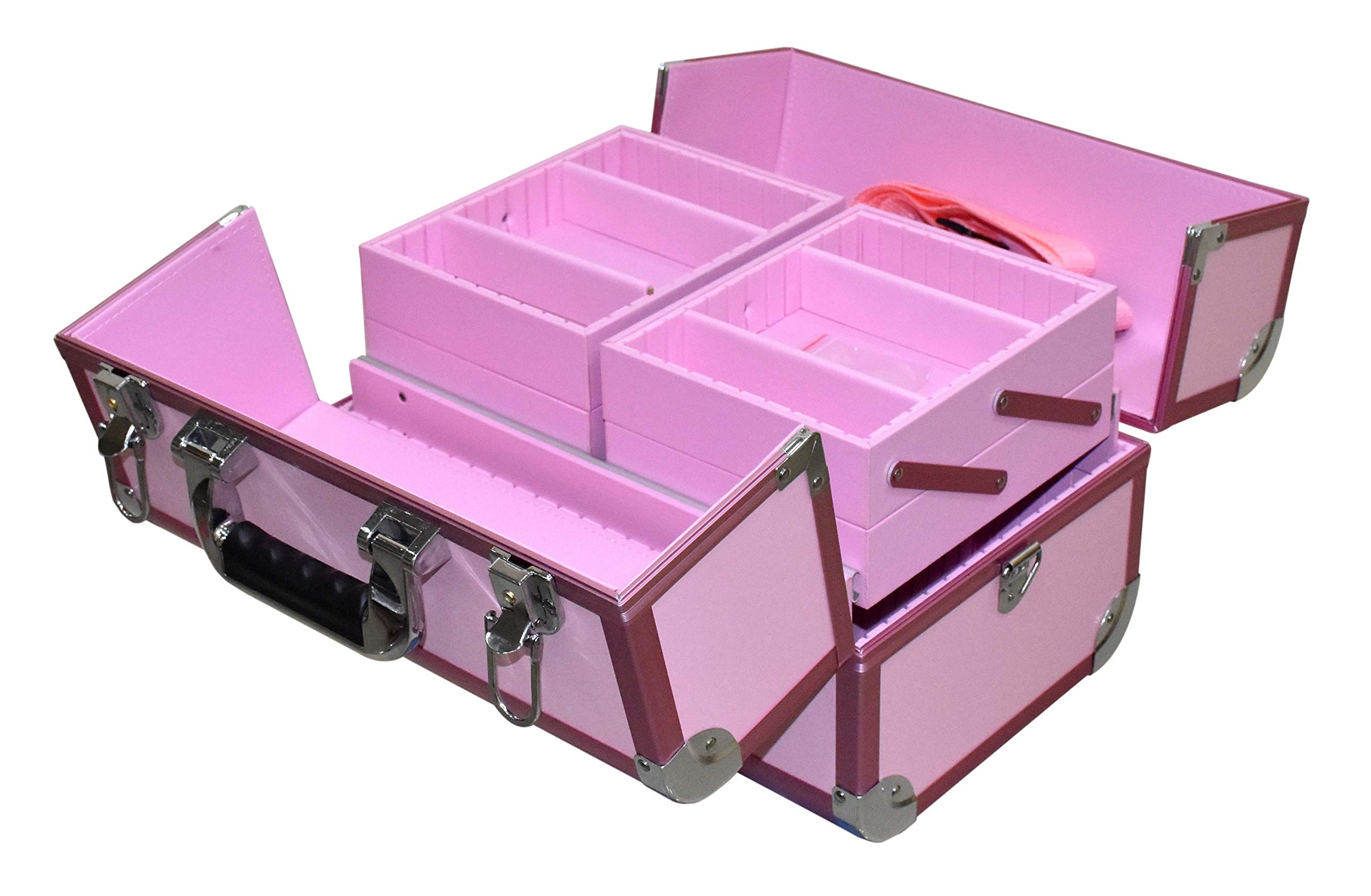 Pride Star Professional Vanity Box - Premium Makeup Organizer with Mirror for Home & Travel | Perfect for Cosmetics, Jewelry & Beauty Essentials Storage