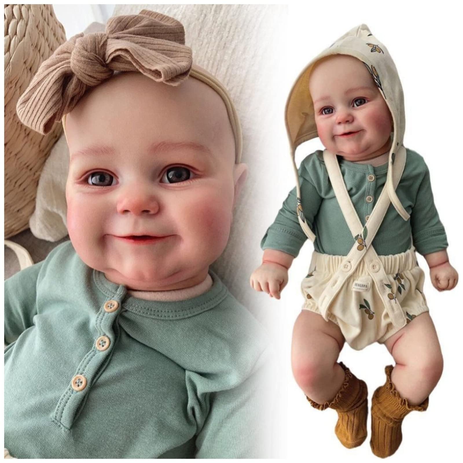 Wiracil 24Inch Realistic Reborn Baby Doll - Lifelike Vinyl Baby Doll for Kids Ages 3-10 - Perfect Gift for Pretend Play, Role Playing & Collectors