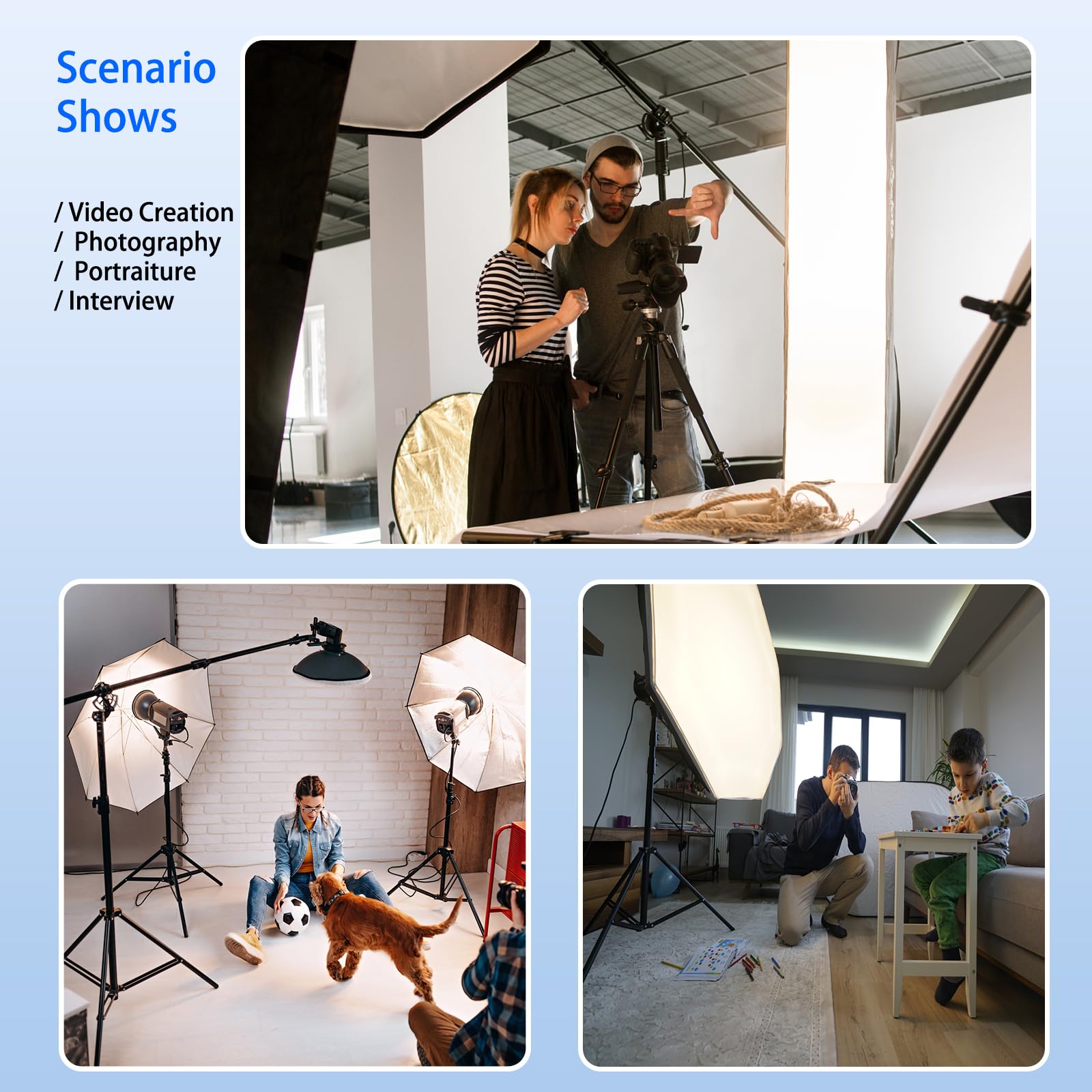 AMBITFUL 2-in-1 Photography Light Stand with Boom Arm - 10.4ft/3.2m Heavy Duty Adjustable Tripod Stand with 6ft/1.85m Holding Arm & Sandbag - Perfect for Studio Lighting, Monolights, Softboxes & Reflectors - Ideal for Portrait, Product & YouTube Photography