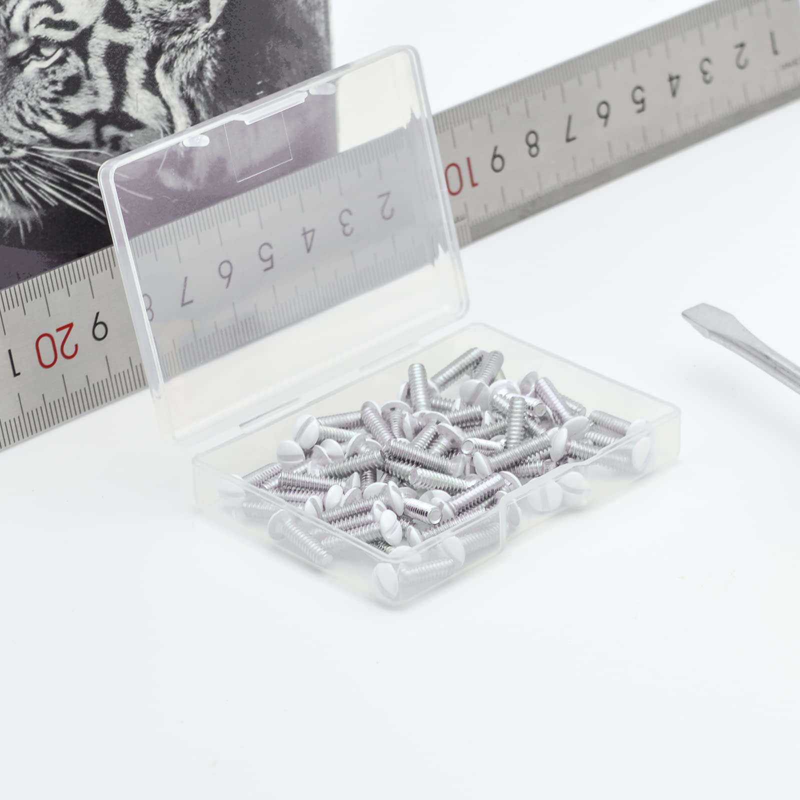 60 Pack 1/2 Inch 6-32 Thread White Wall Screws for Wall Plates & Switch Plates - Perfect for Home Electrical Installations and DIY Projects