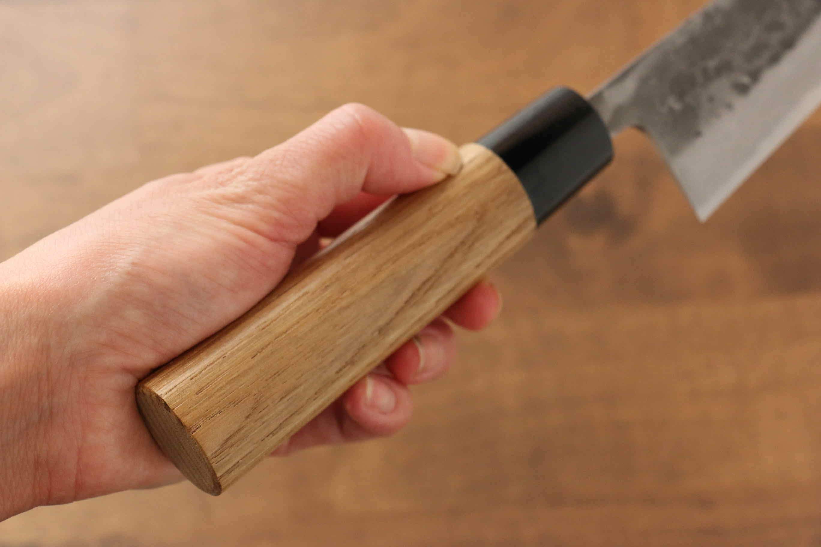 Premium Seisuke Blue Steel No.2 Nashiji Gyuto Japanese Chef Knife 180mm with Chestnut Handle - Perfect for Sushi, Meat Cutting & Professional Kitchen Use