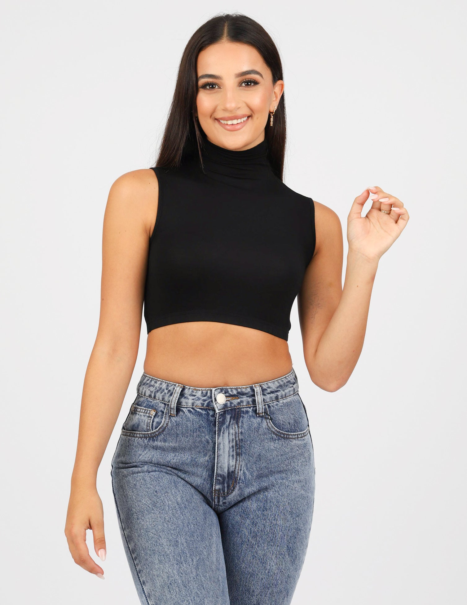 High Neck Sleeveless Crop Body Top for Women - Sexy Workout Tank Top for Yoga, Gym & Summer Fashion
