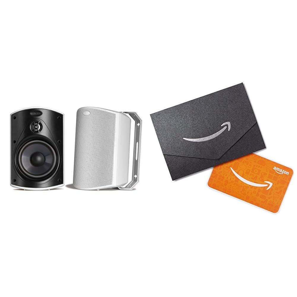 Polk Audio Atrium 5 Outdoor Speakers - All-Weather Waterproof Stereo Sound System with Powerful Bass (Pair, White) | Speed-Lock Mounting | Wide Sound Coverage | Perfect for Patio, Garden, Poolside & Backyard Entertainment