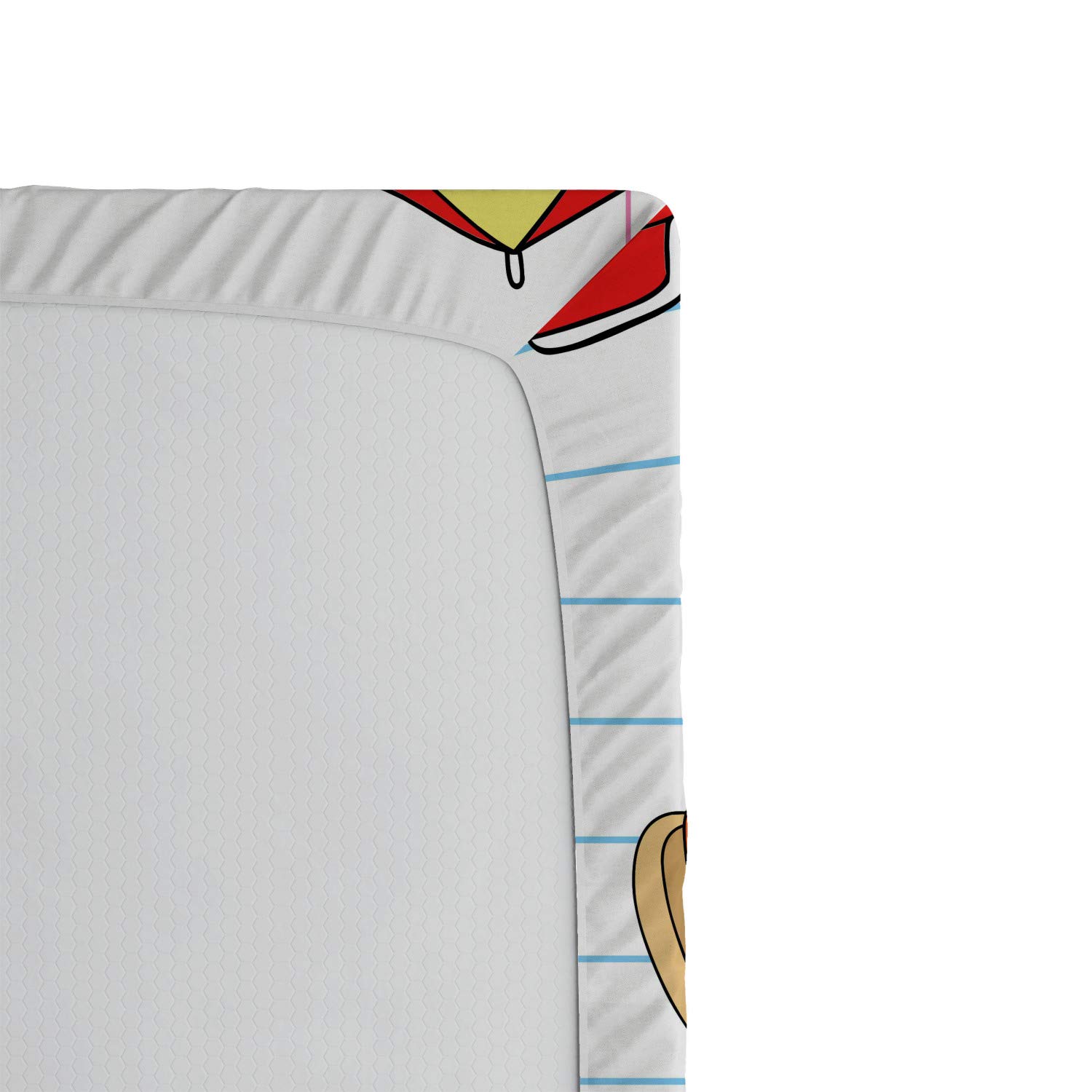 Ambesonne Hipster Fitted Sheet, NYC Sketch Style, Twin XL Size - for Cozy Bedrooms