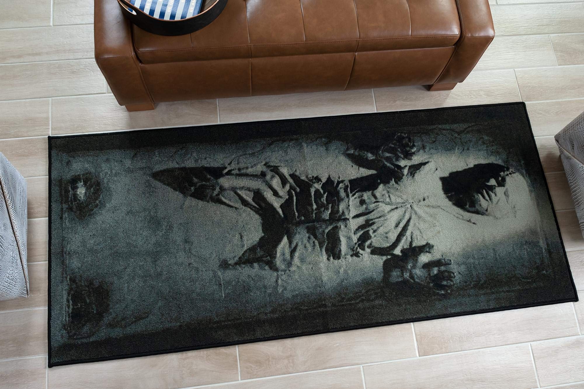 STAR WARS Han Solo in Carbonite Rug - 32x72 Inch Large Living Room Area Rug - Sci-Fi Decor for Star Wars Fans - Perfect for Bedroom, Game Room & Home Theater