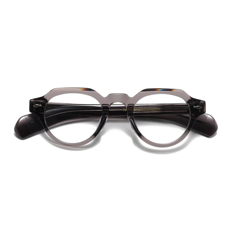 Black Acetate Eyeglasses for Women - Full Rim Flat Top Oval Round Frame (Model 13923) | Perfect for Reading, Work, and Everyday Fashion