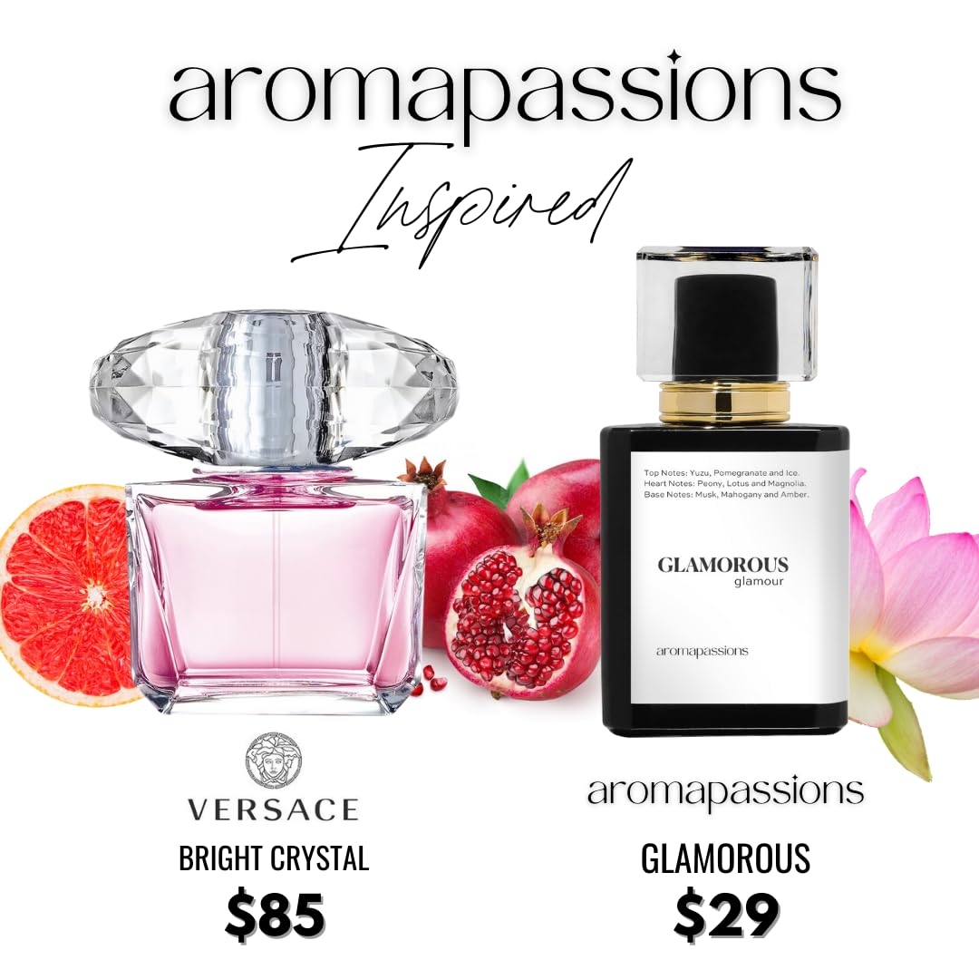 GLAMOROUS Women's Perfume - Inspired by BRIGHT CRYSTAL | Long-Lasting Extrait De Parfum | Essential Oil Fragrance Dupe (30ml/1oz) | Romantic Date Night & Special Occasion Scent