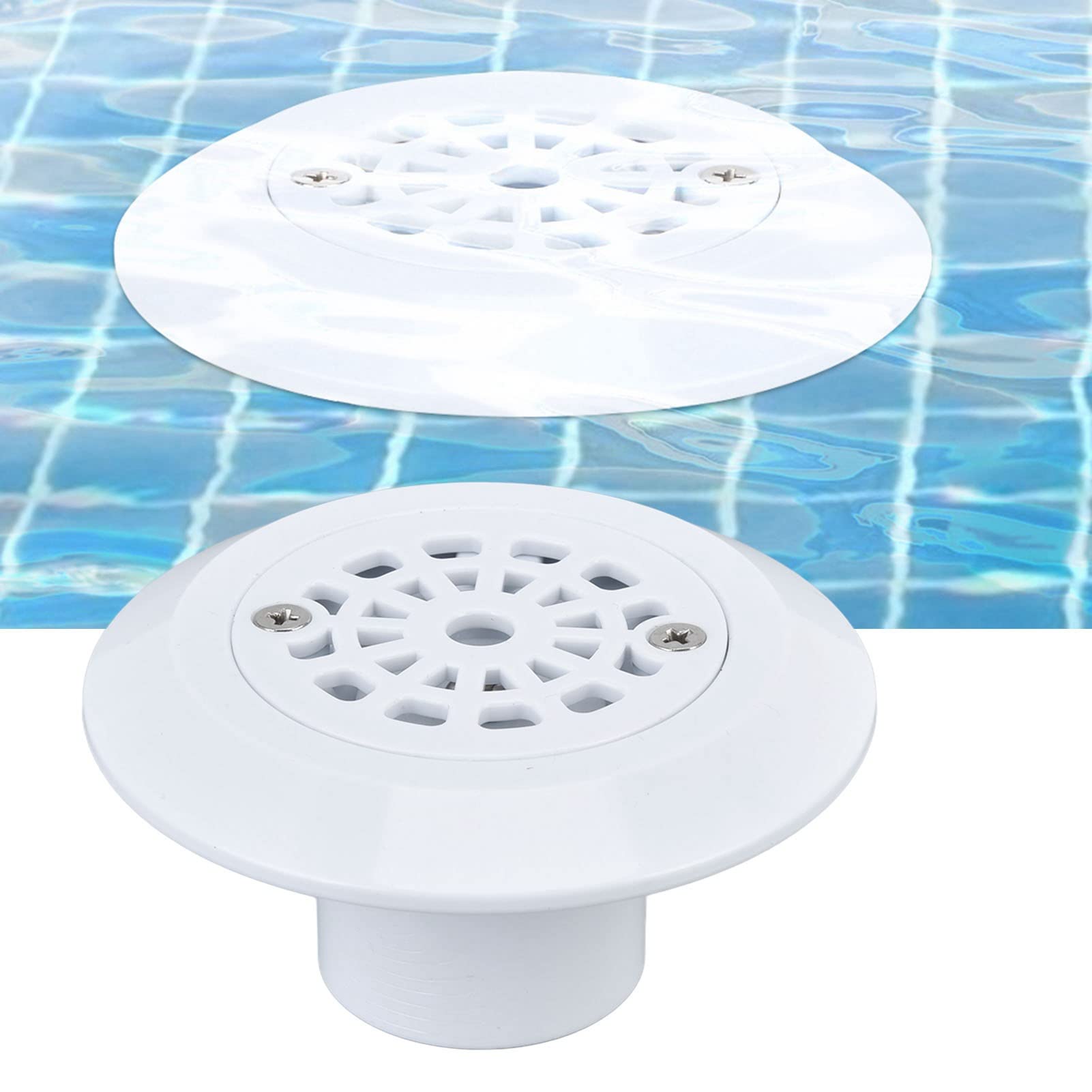 Yuehuamech Pool Main Drain Cover - Stainless Steel Swimming Pool Floor Drain Grate, Hot Tub Spa Water Outlet Suction Inlet, Durable for Ponds, Hot Springs & Backyard Pools Accessories