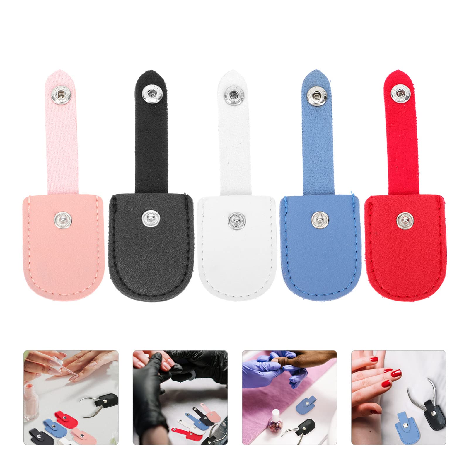 10 Pcs Dead Skin Shears Protective Case - Nail Scissor Cover, Nipper Cap, Cuticle Trimmer Kit - PU Protective Sleeves for Nail Tools - Perfect for Salon, Home & Travel Use