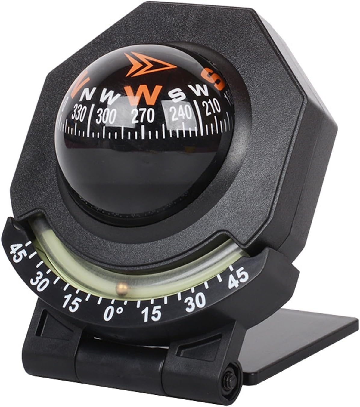 Adjustable Car Compass Ball with Stick - for Marine, Boat, Truck & Hiking Navigation