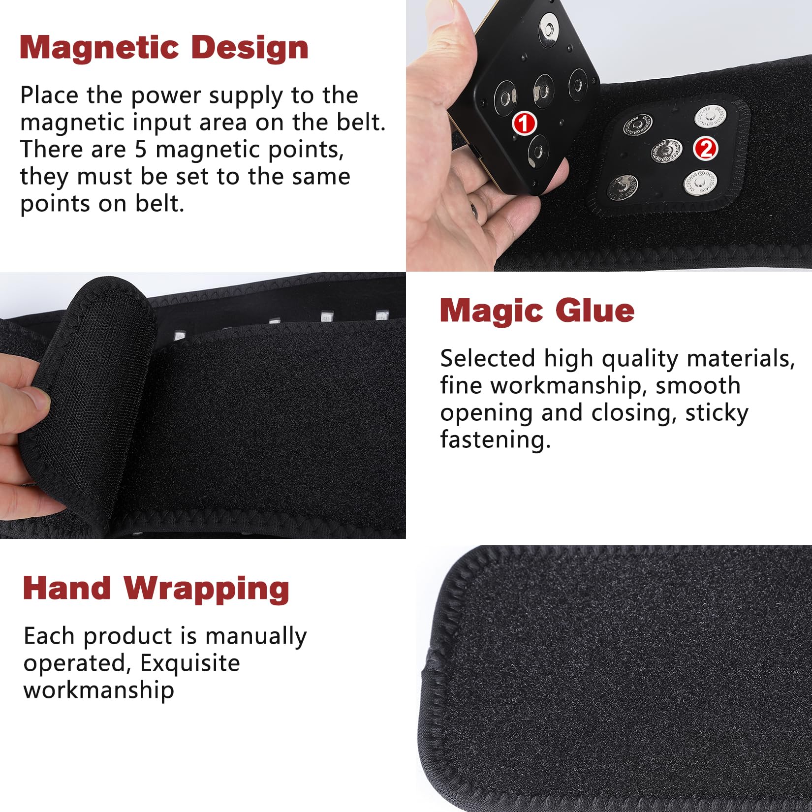 FDA Cleared Cordless Infrared Light Therapy Belt for Waist, Back & Joint Pain Relief - 4000mAh Rechargeable Battery, Home Use Muscle Relaxation Wrap - Perfect for Athletes, Office Workers & Chronic Pain Sufferers