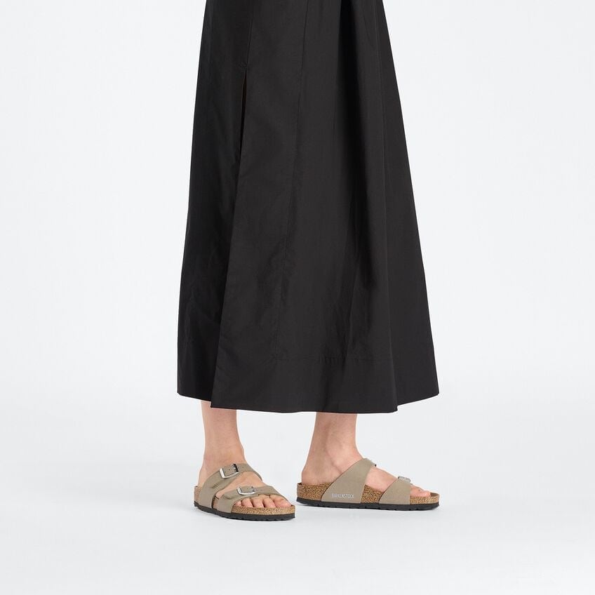 Birkenstock Sydney Vegan Sandals in Gray Taupe - Comfortable & Stylish Vegan Leather Slides for Women - Perfect for Casual Wear, Beach, and Everyday Comfort