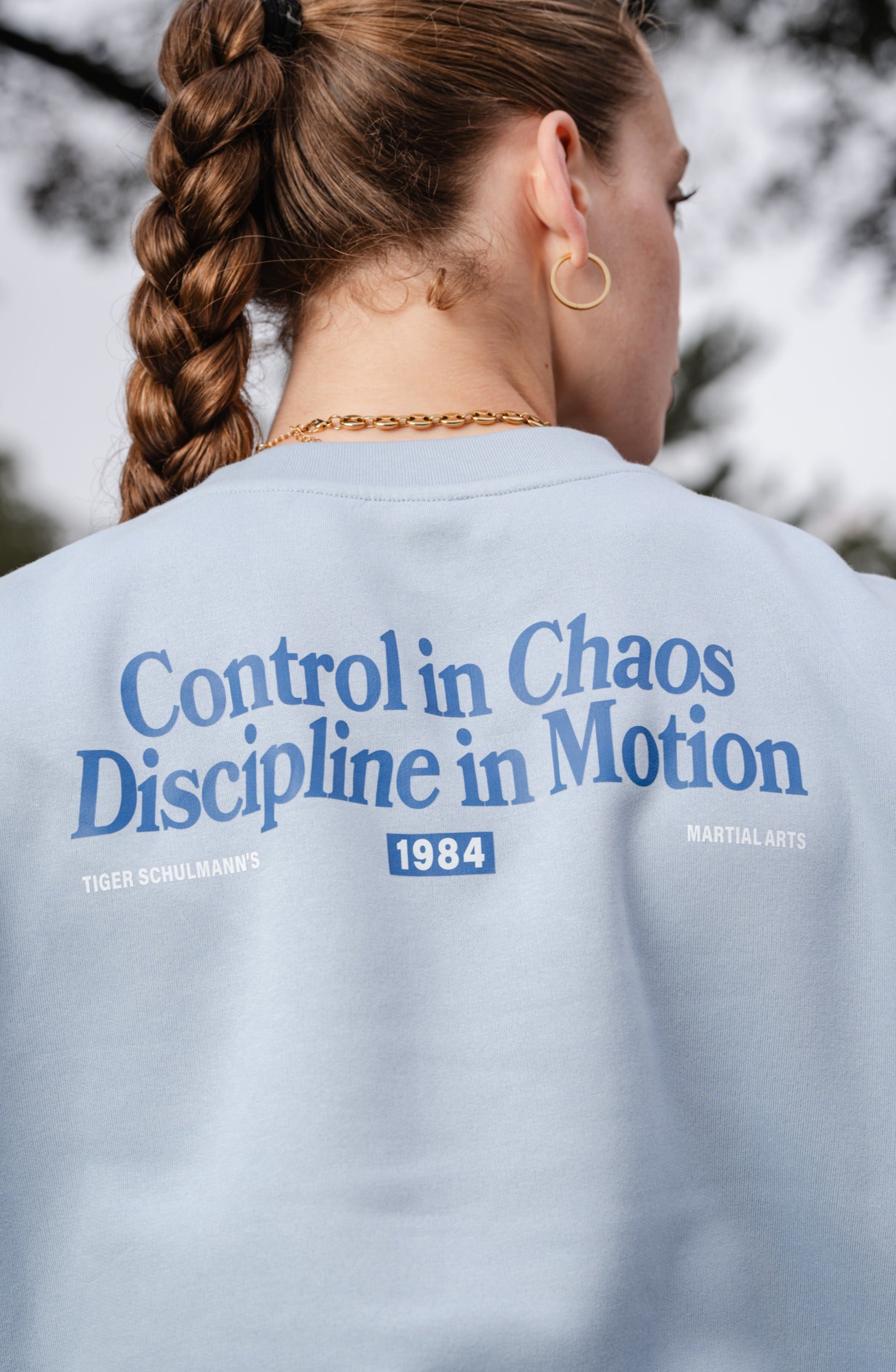 Momentum Women's Crew Neck T-Shirt - Soft Powder Blue Cotton Top for Casual Wear | Perfect for Everyday Outfits, Lounge & Workouts
