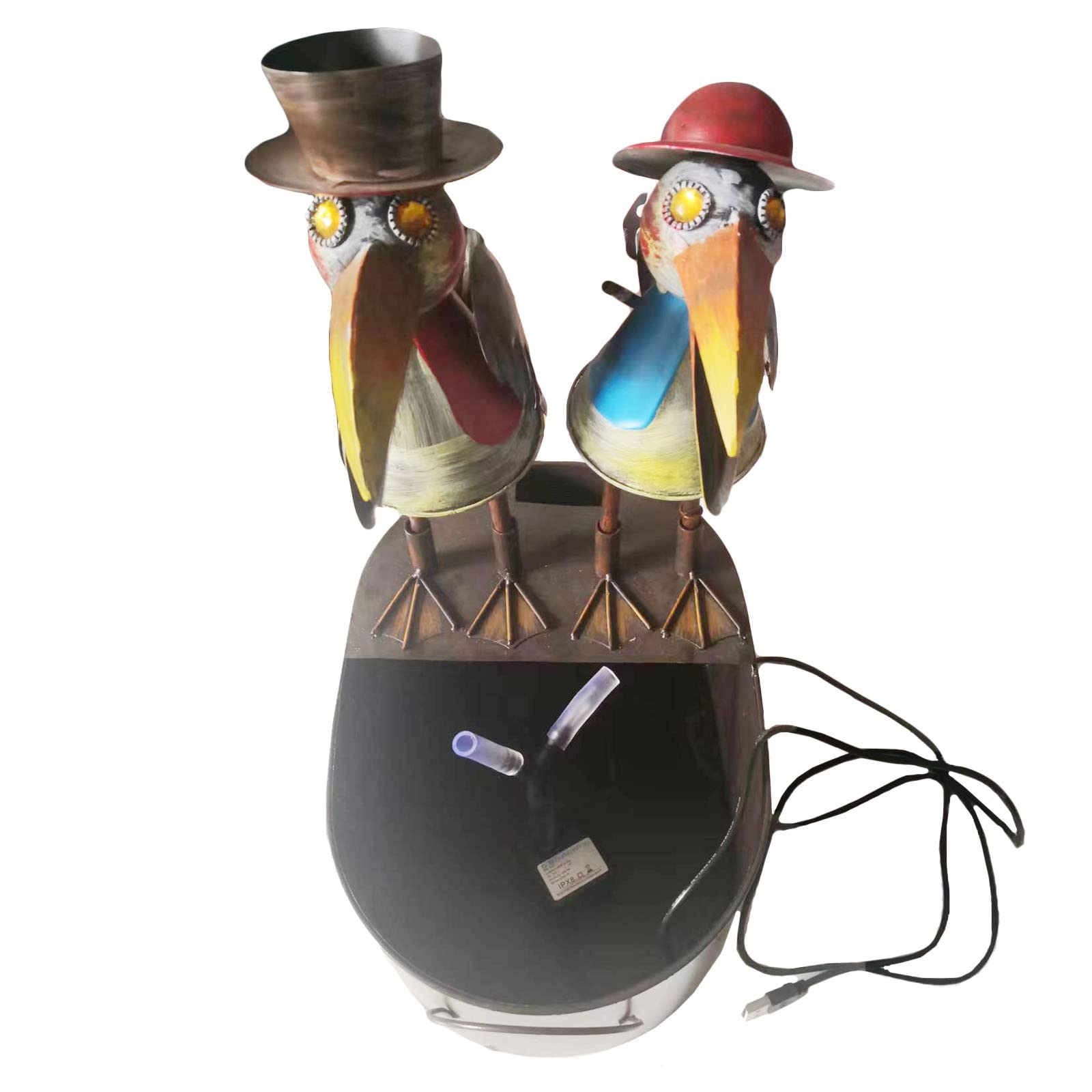 LIKESIDE Funny Crow Water Fountain Yard Art Decor - Outdoor Garden Statue for Patio, Lawn, and Backyard Decoration