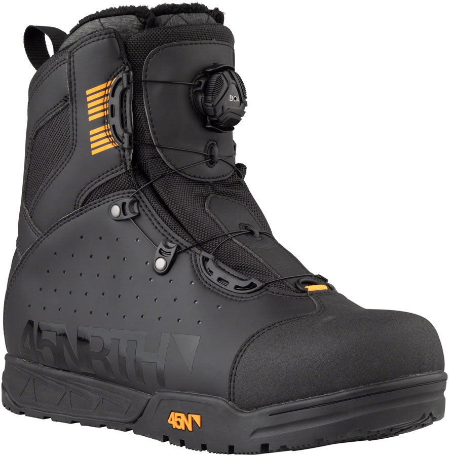 45NRTH Wolvhammer BOA Cycling Boot - Winter Bike Shoes for Men & Women, Waterproof & Insulated, Black, Size 40 - Perfect for Cold Weather Commuting & Mountain Biking