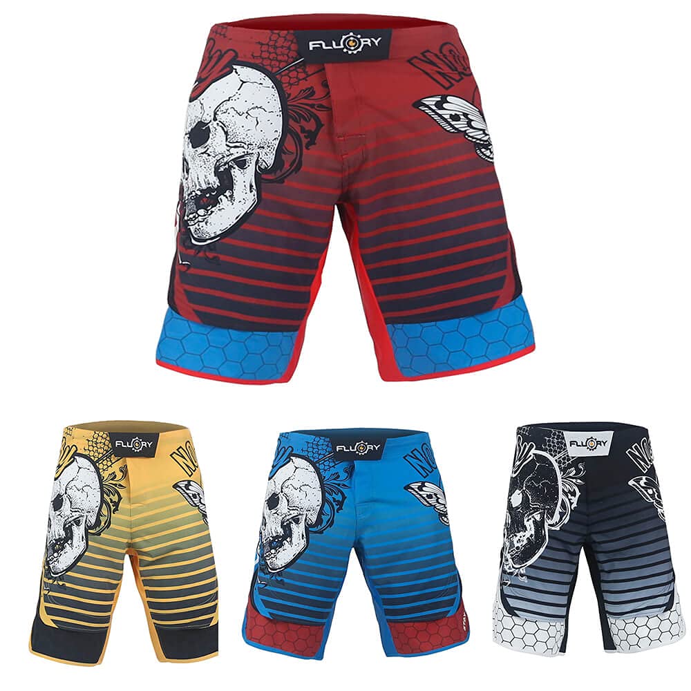 FLUORY MMA BJJ Cross Training Shorts for Men - Lightweight Fight Shorts for MMA, Boxing, BJJ & Workout - Perfect for Combat Sports & Gym Training