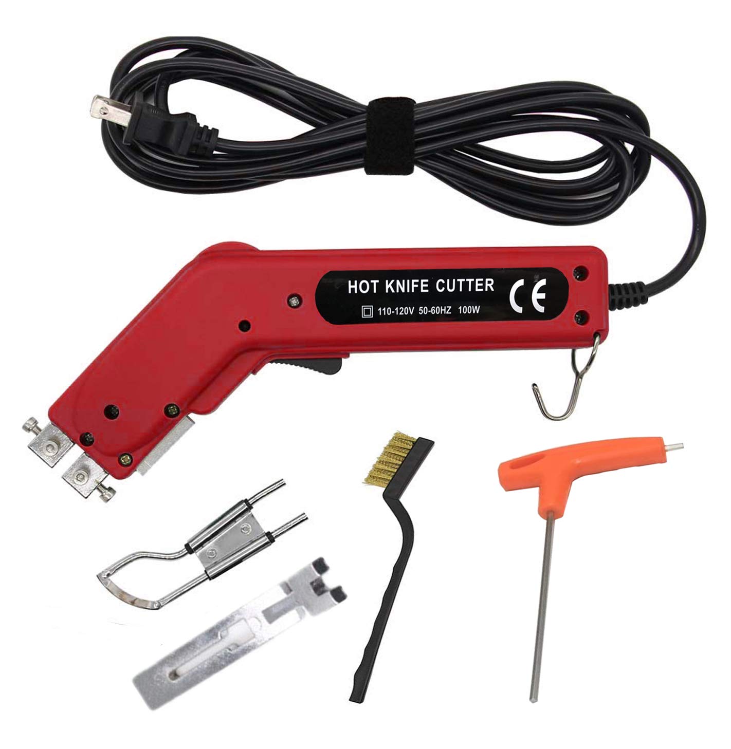 Professional Handheld Hot Knife Fabric Cutter - Electric Heat Sealer for Rope, Cloth & Synthetic Materials | Precision Cutting Tool with Adjustable Temperature & Cutter Foot | Perfect for DIY Crafts, Upholstery & Marine Rope Repair