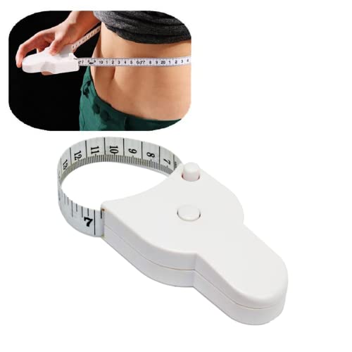 Accurate Body Measuring Tape with Lock Pin & Push Button - Retractable Soft Tape Measure for Weight Loss, Sewing & Tailoring - Perfect for Fitness, Dieting & Clothing Measurements