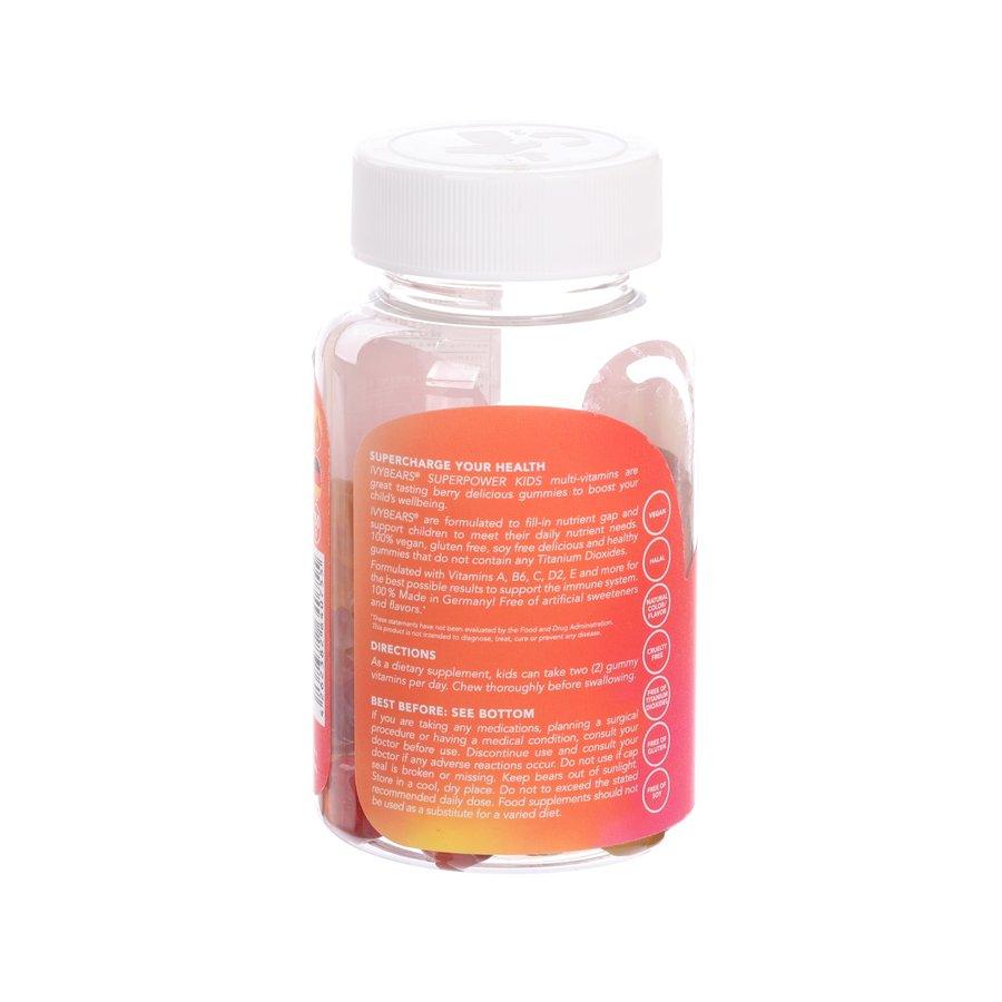 IVYBEARS Superpower Kids Vitamins Gummy - 60 Count | Immune Support & Energy Boost for Children | Delicious Multivitamin Supplement for Daily Health & Active Playtime