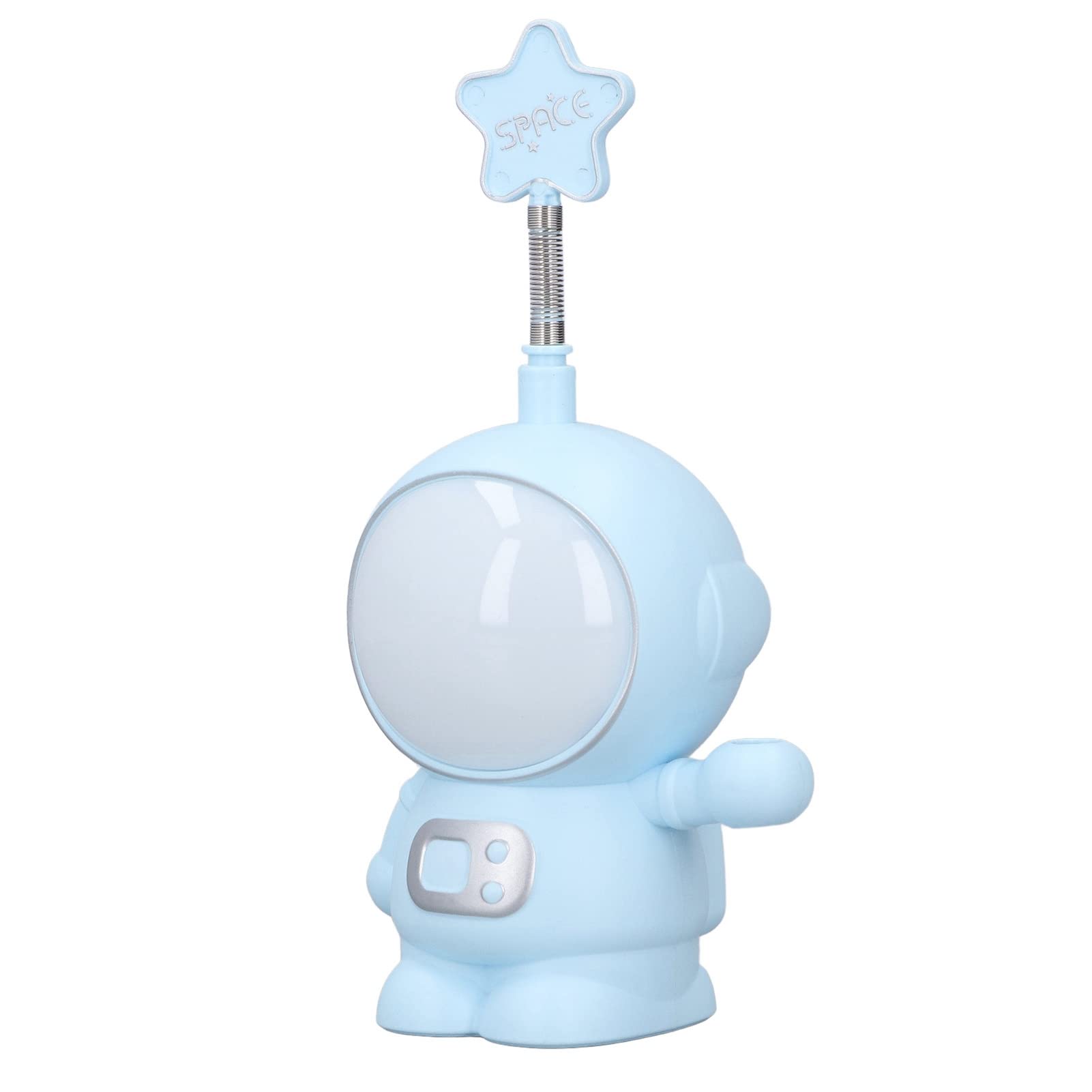 USB Rechargeable LED Desk Lamp - Adjustable 2 Lighting Modes, Cute Astronaut Design, Eye-Caring Table Light for Home Office, Study & Bedroom (Blue) - Perfect for Reading, Working & Night Light