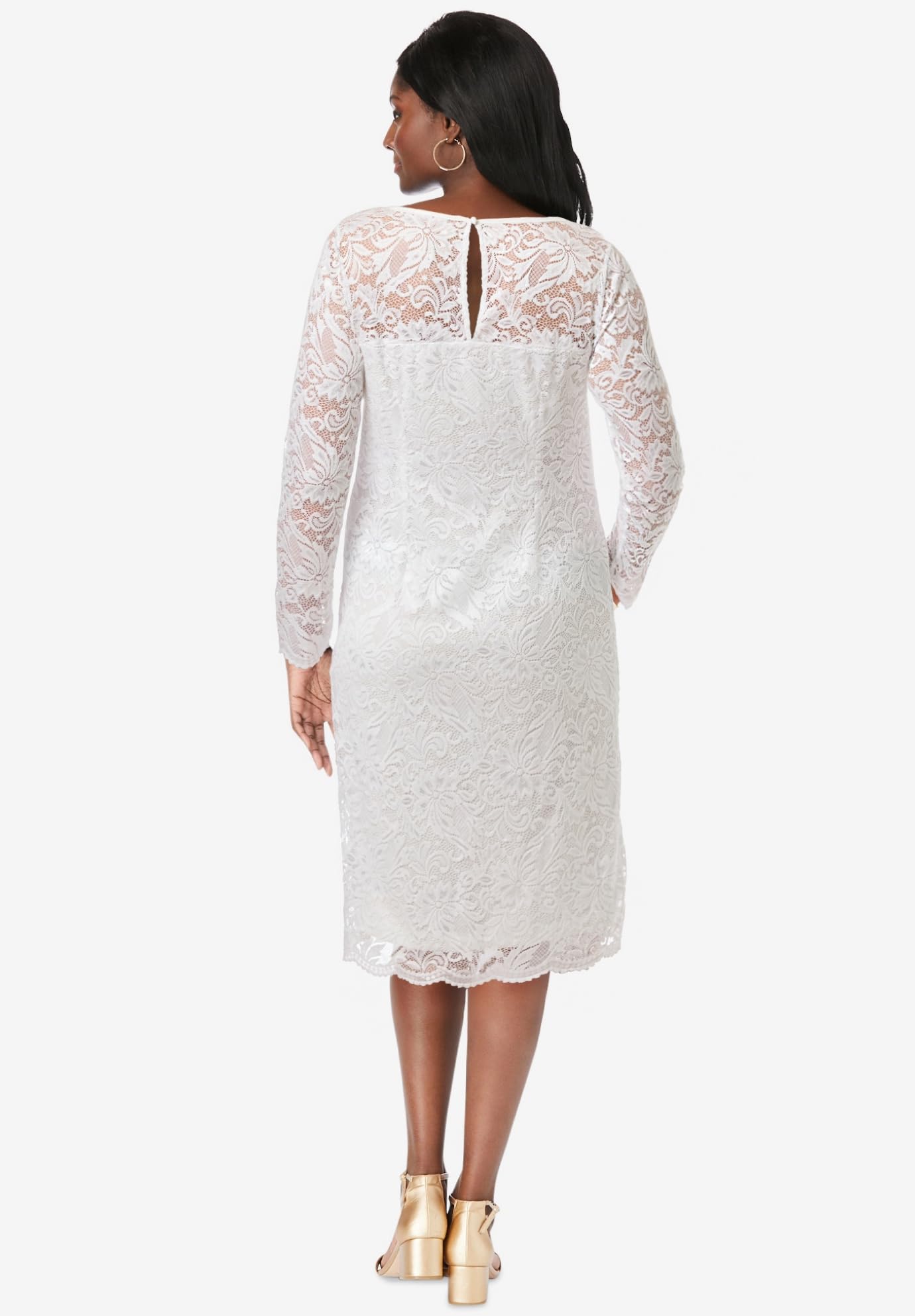 Jessica London Plus Size Stretch Lace Dress for Women | Party & Evening Wear