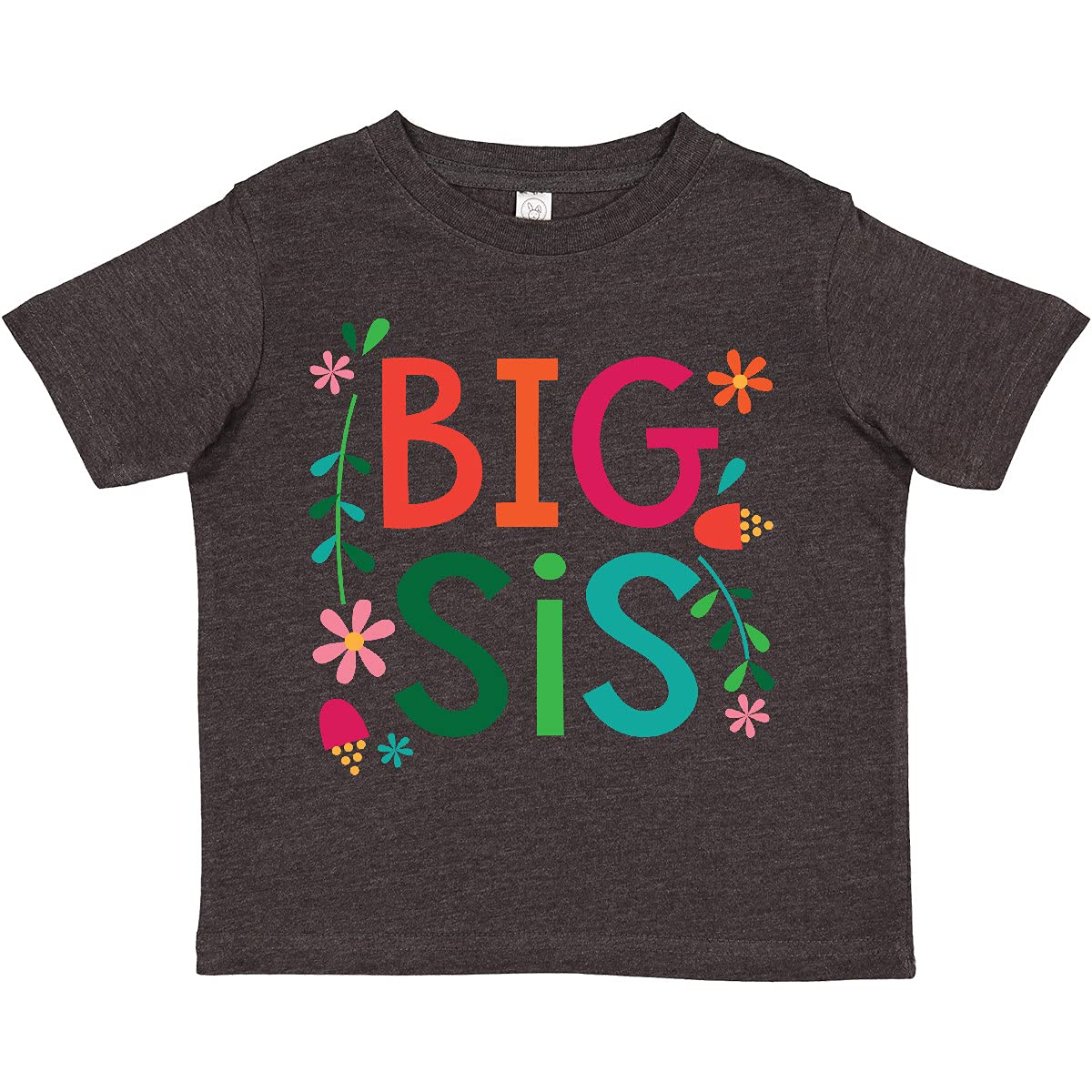 Inktastic Big Sis Girls Cute Sister Announcement Toddler T-Shirt - Adorable Big Sister Gift for Toddlers & Kids - Perfect for Sibling Reveals, Birthday Parties & Family Photos
