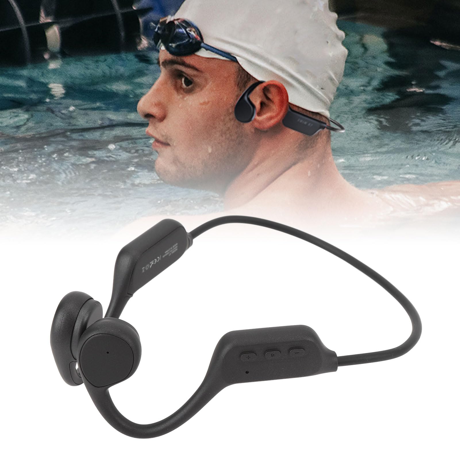 Wireless Bone Conduction Headphones for Running - IPX8 Waterproof Sport Earbuds with Smart Noise Cancellation - Perfect for Gym, Cycling & Outdoor Workouts